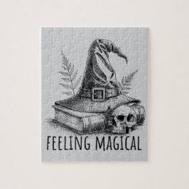 Feeling Magical Witches Spell Book and Skull Legpuzzel