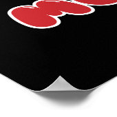 Feeling Moo-dy | Cute Cartoon Koe Quote Poster (Hoek)