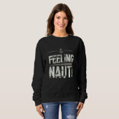 Feeling Nauti Sailing Naughty Funny Pun Anchor Trui (Voorkant volledig)