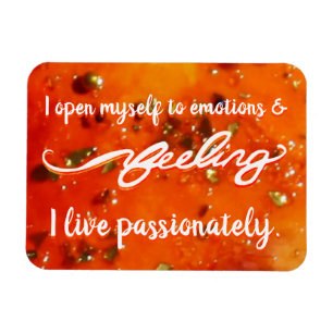 "Feeling" Oranje Sacral Chakra Words Magnet Magneet