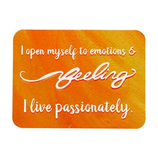 "Feeling" Oranje Sacral Chakra Words Magnets Magneet (Horizontaal)