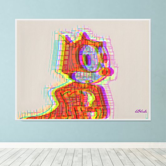 Feeling Phelix Canvas Afdruk (Insitu (Houten vloer))