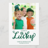 Feeling So Lucky, Modern Photo St. Patrick's Day  Feestdagenkaart (Voorkant)