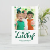 Feeling So Lucky, Modern Photo St. Patrick's Day  Feestdagenkaart (Staand voorkant)