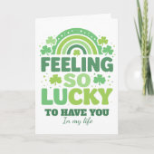 Feeling So Lucky Retro St. Patrick's Day Rainbow Feestdagen Kaart (Voorkant)