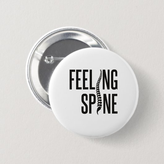 Feeling Spine Funny Chiropractor Team Ronde Button 5,7 Cm (Voorkant /achterkant)