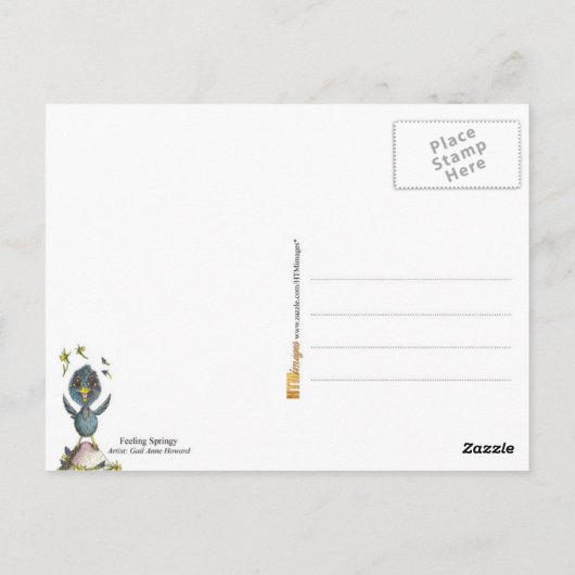 Feeling Springy Briefkaart (Achterkant)