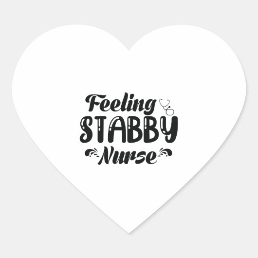 Feeling Stabby Nurse Hart Sticker (Voorkant)