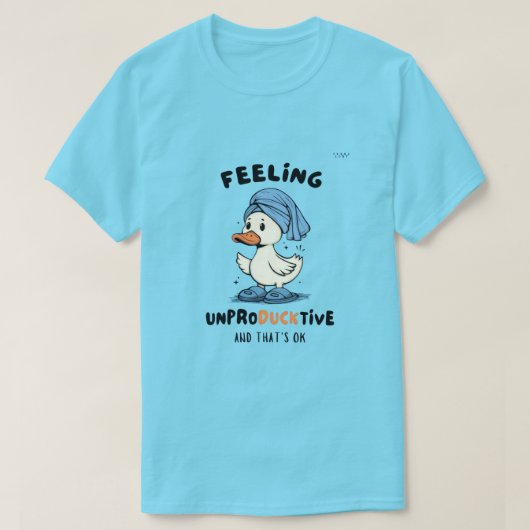 “Feeling unPRODUCKtive” Funny Duck T-Shirt (Design voorkant)