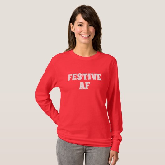 Feeling van feestelijke AF-feestdag T-shirt (Voorkant volledig)