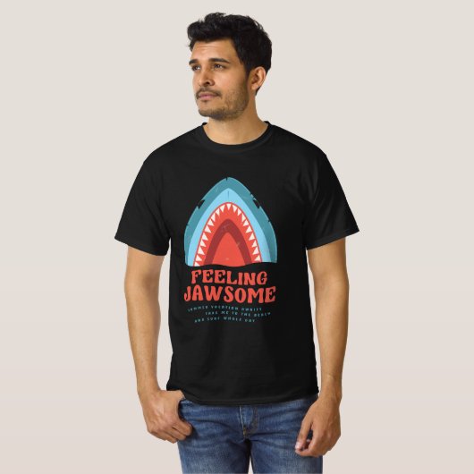 Feeling van Jawsome Shark Funny Summer Puns T-Shir T-shirt (Voorkant volledig)
