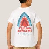 Feeling van Jawsome Shark Funny Summer Puns T-Shir T-shirt (Achterkant)
