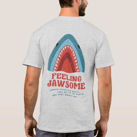 Feeling van Jawsome Shark Funny Summer Puns T-Shir T-shirt (Achterkant)