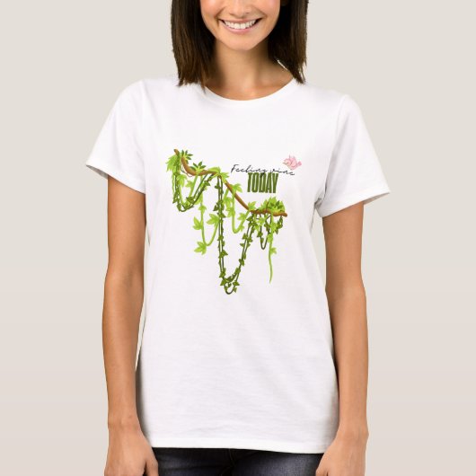 Feeling Vine Today (Pun Graphic) Jungle Mood T-shirt (Voorkant)