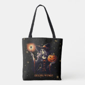 Feeling Witchy - Pompoen, toverstaf, sterren Tote Bag (Achterkant)