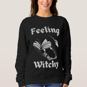 Feeling Witchy Spell boek grappige Halloween heks Trui