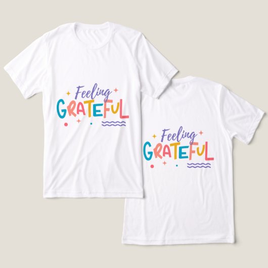 #FeelingGratefulT-Shirt Tri-Blend Shirt (Ontwerp Voorkant & Achterkant)