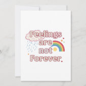 Feelings Are Not Forever – Mental Health Reminder Kaart (Voorkant)