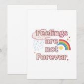 Feelings Are Not Forever – Mental Health Reminder Kaart (Voorkant / Achterkant)