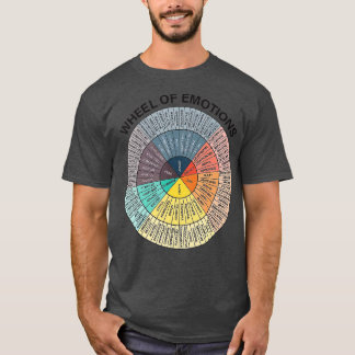 Feelings Wheel Emotion Chart Mental Health Herapy T-shirt