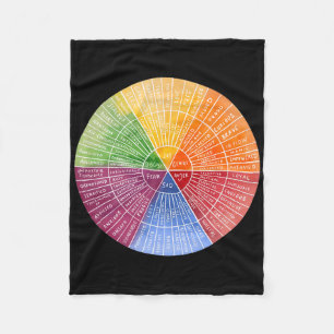 Feelings Wheel Emotion Chart Therapy Mental Health Fleece Deken