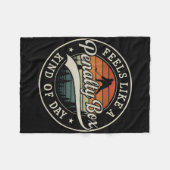 Feels Like A Penalty Box Kind Of Day Funny Hockey  Fleece Deken (Voorkant (Horizontaal))