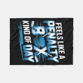 Feels Like A Penalty Box Kind Of Day Funny Hockey  Fleece Deken (Voorkant (Horizontaal))