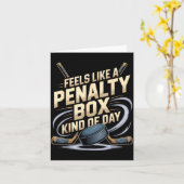 Feels Like A Penalty Box Kind Of Day Funny Hockey  Kaart (Gele Bloem)