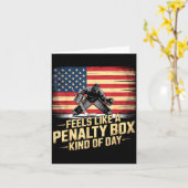 Feels Like A Penalty Box Kind Of Day Funny Hockey  Kaart (Gele Bloem)
