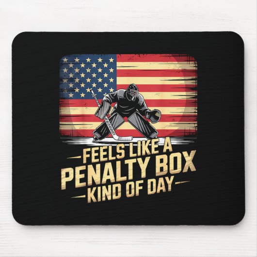 Feels Like A Penalty Box Kind Of Day Funny Hockey  Muismat (Voorkant)