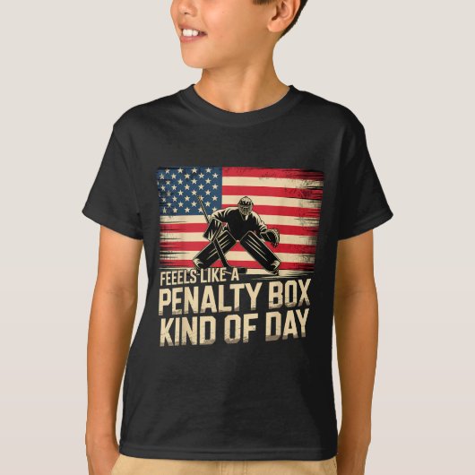 Feels Like A Penalty Box Kind Of Day Funny Hockey  T-shirt (Voorkant)
