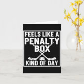 Feels Like A Penalty Box Kind Of Day Hockey Player Kaart (Gele Bloem)