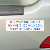 #feelthejohnson Gary Johnson 2016 Bumpersticker (Op auto)