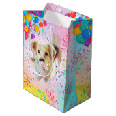 Fee's Fun Verjaardagstas - Kleurrijke Feesten Medium Cadeauzakje (Achterkant Gekanteld)