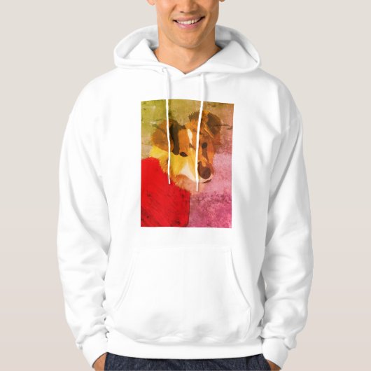 Fee's Handgeschilderde Hond Portret Hoodie (Voorkant)