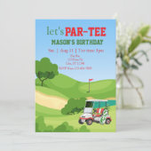 FEESJE, golf verjaardag Kaart (Staand voorkant)