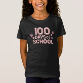 Feest 100 dagen school meisjes fijne jersey t-shirt
