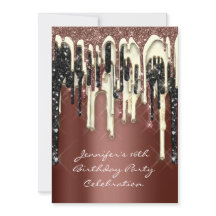 Feest 16e Brown Brown Glitter Drips