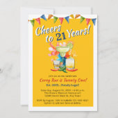 Feest 21e Verjaardag Proost op 21 Jaar Modern Kaart (Voorkant)