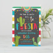 Feest 2e verjaardagsfeest Mexicaanse Cactus Feest Kaart (Staand voorkant)
