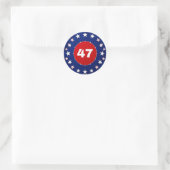 Feest 47 ronde sticker (Tas)