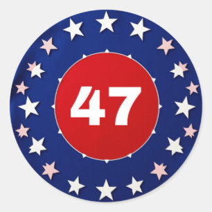 Feest 47 ronde sticker