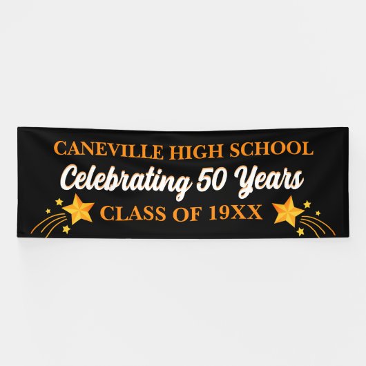 Feest! 50 jaar! 12 ft grote klasse reünie banner (Horizontaal)