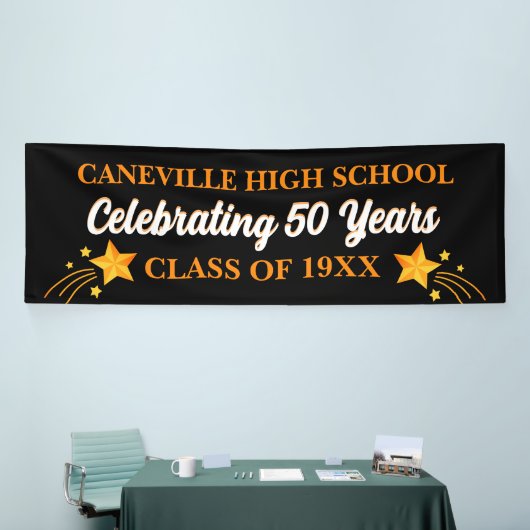 Feest! 50 jaar! 12 ft grote klasse reünie banner (Beurs)