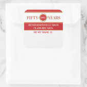 Feest! 50e hereniging naam sticker (Tas)