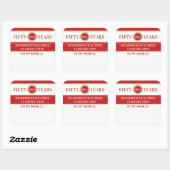 Feest! 50e hereniging naam sticker (Vel)