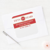 Feest! 50e hereniging naam sticker (Envelop)