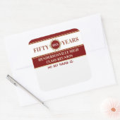 Feest! 50e hereniging naam tag sticker (Envelop)