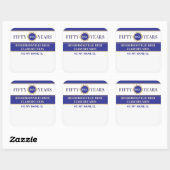 Feest! 50e hereniging naamstickers vierkante sticker (Vel)