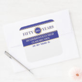 Feest! 50e hereniging naamstickers vierkante sticker (Envelop)